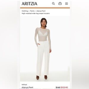 Aritzia Wilfred Alanya wide leg trousers